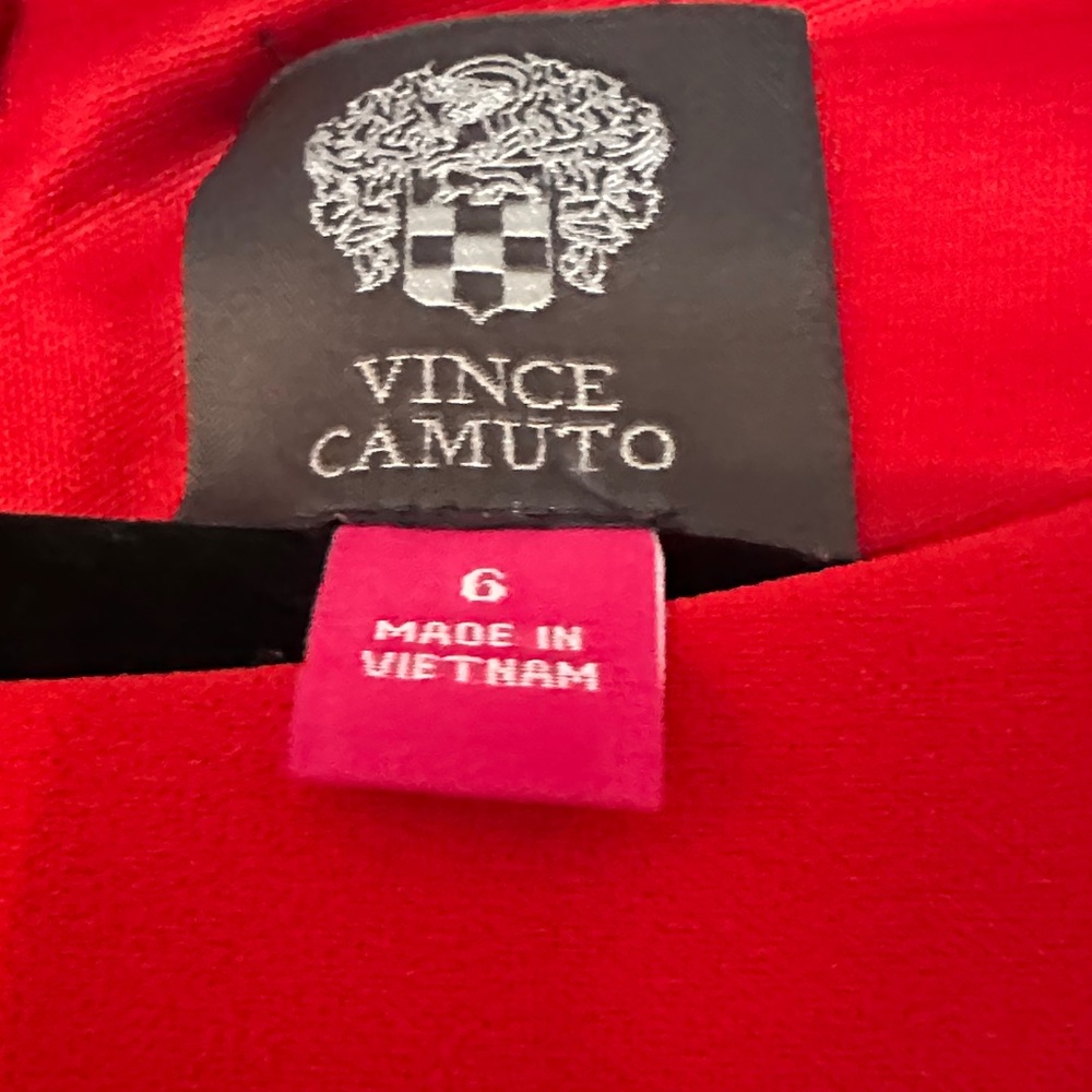 Vince Camuto Red Flutter Sleeve Dress - Picture 2 of 5